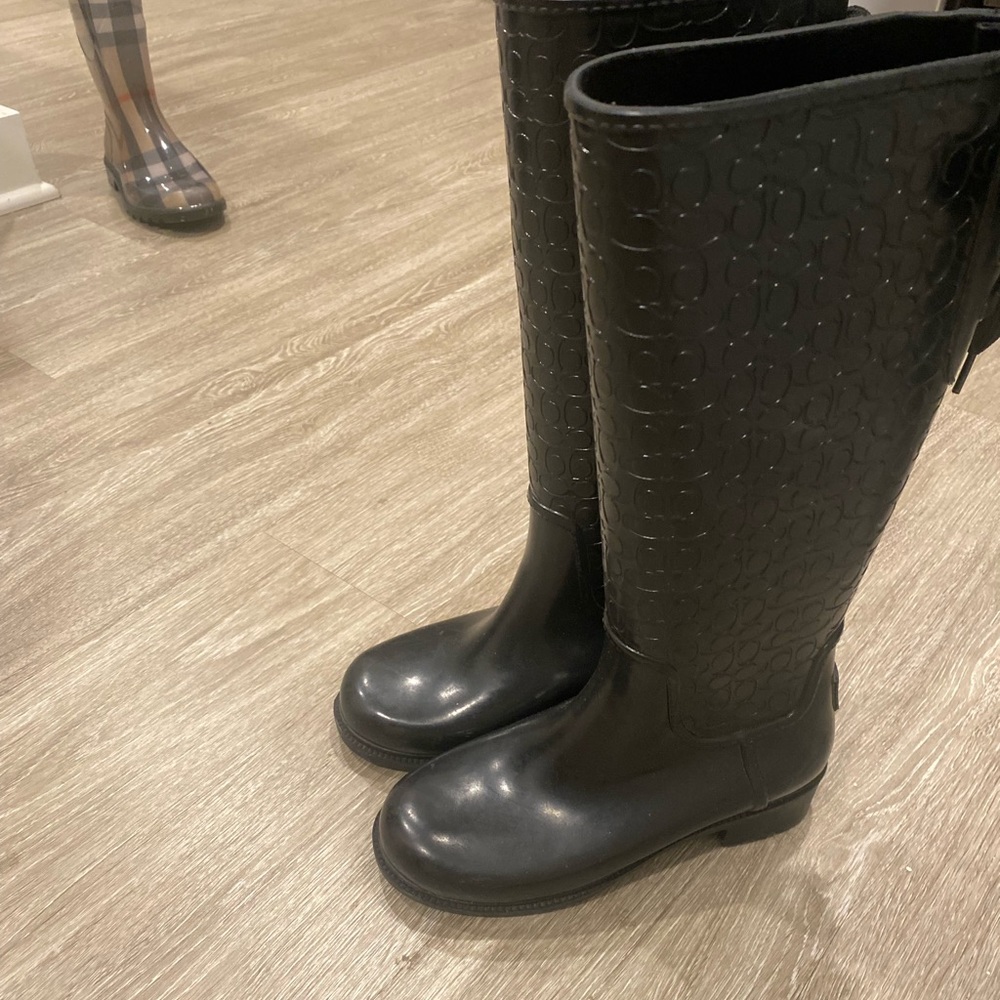 Black , coach , rainboots,